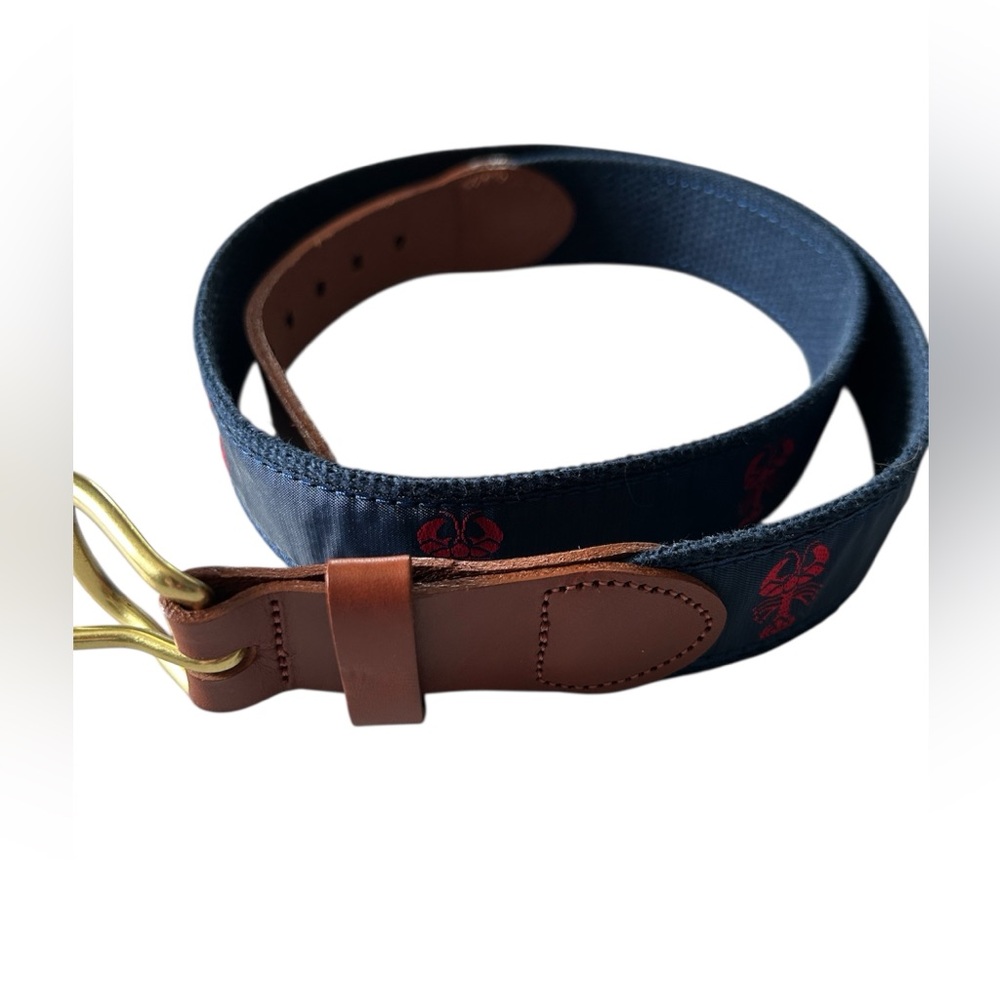 Men's Navy and Brown lobster Belt 36”